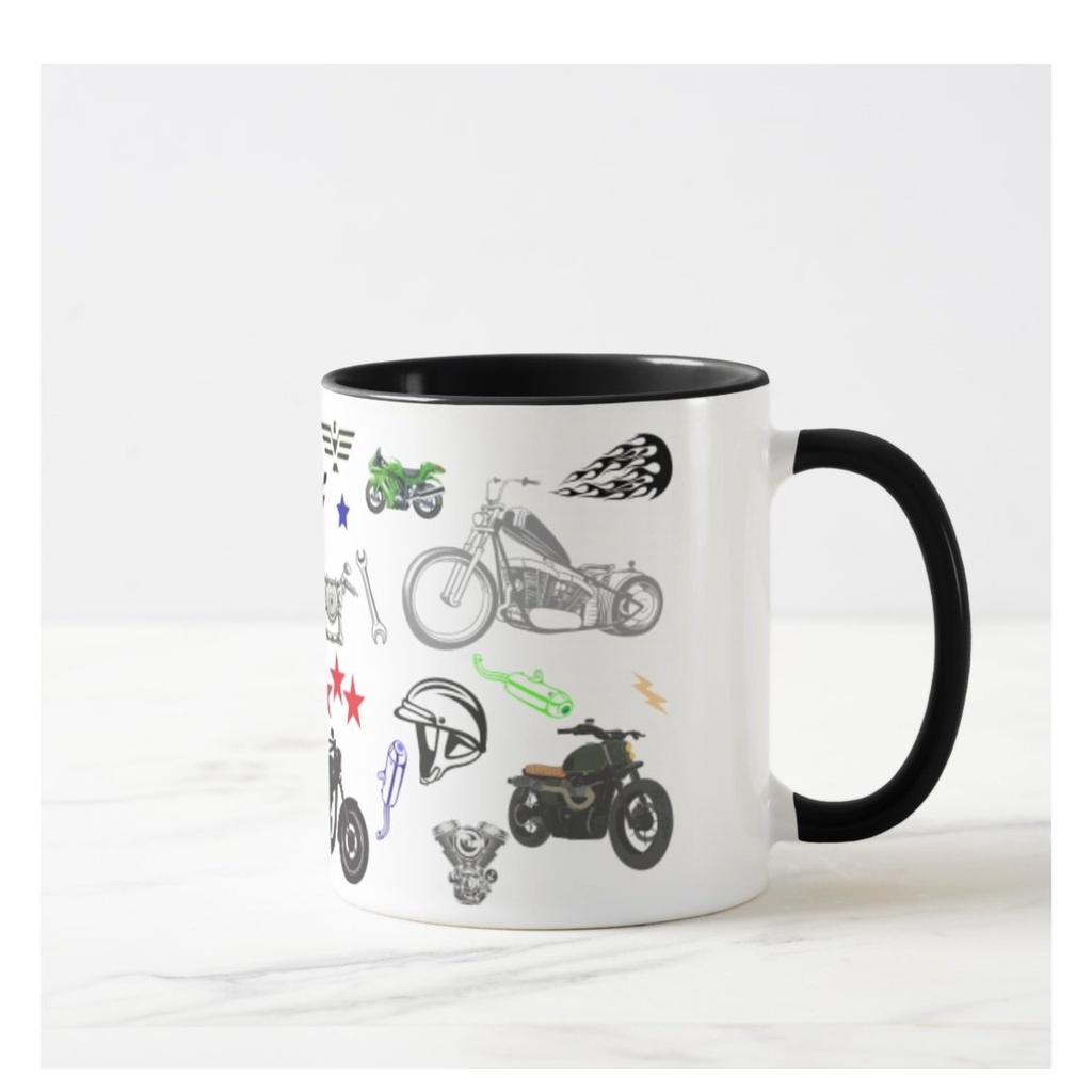 Caneca Motociclista Moto Personalizada com Nome e Avatar