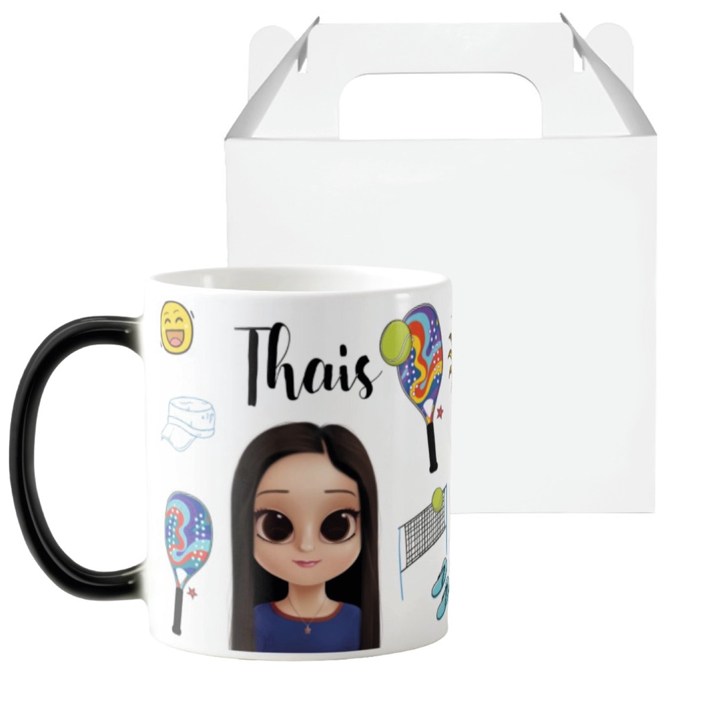 Caneca Mágica Beach Tennis Presente Criativo para Tenista