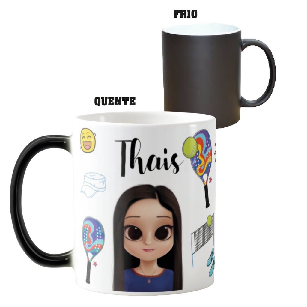 Caneca Mágica Beach Tennis Presente Criativo para Tenista - Hobbies (Esportista)