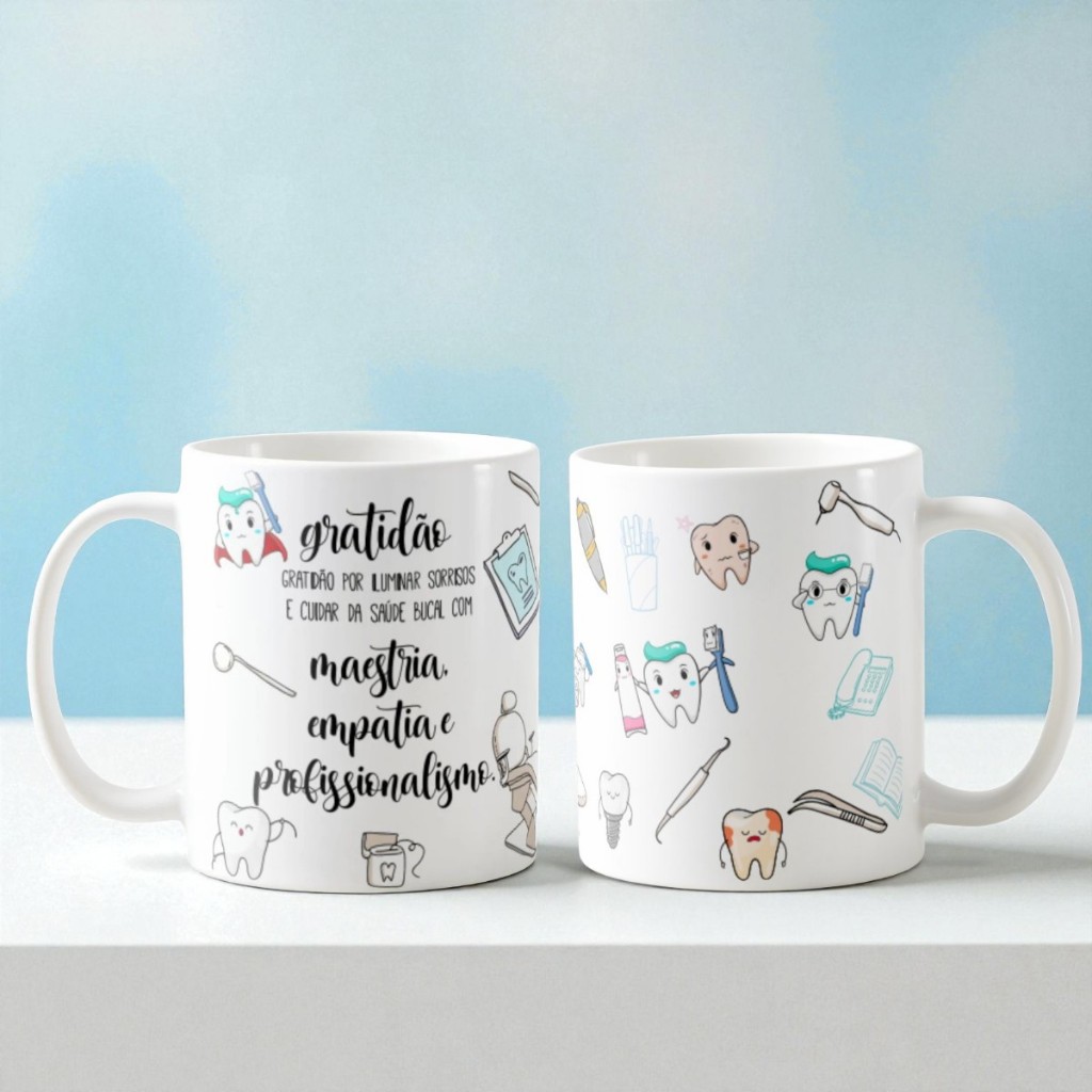 Caneca Odontologia Profissão Presente Cirurgiã Dentista