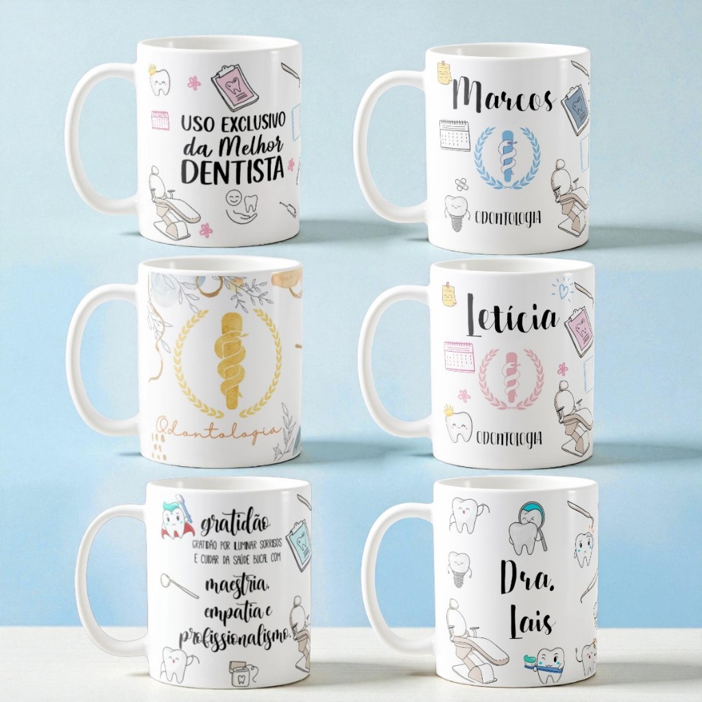 Caneca Odontologia Profissão Presente Cirurgiã Dentista - Profissões (Médico(a))