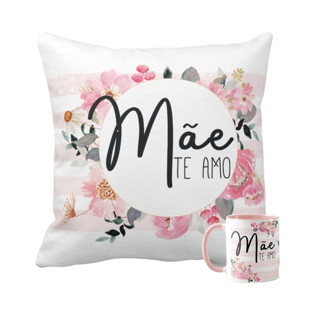 Kit Mãe Presente com Foto Almofada e Caneca - Dia das Mães - Família (Mãe)