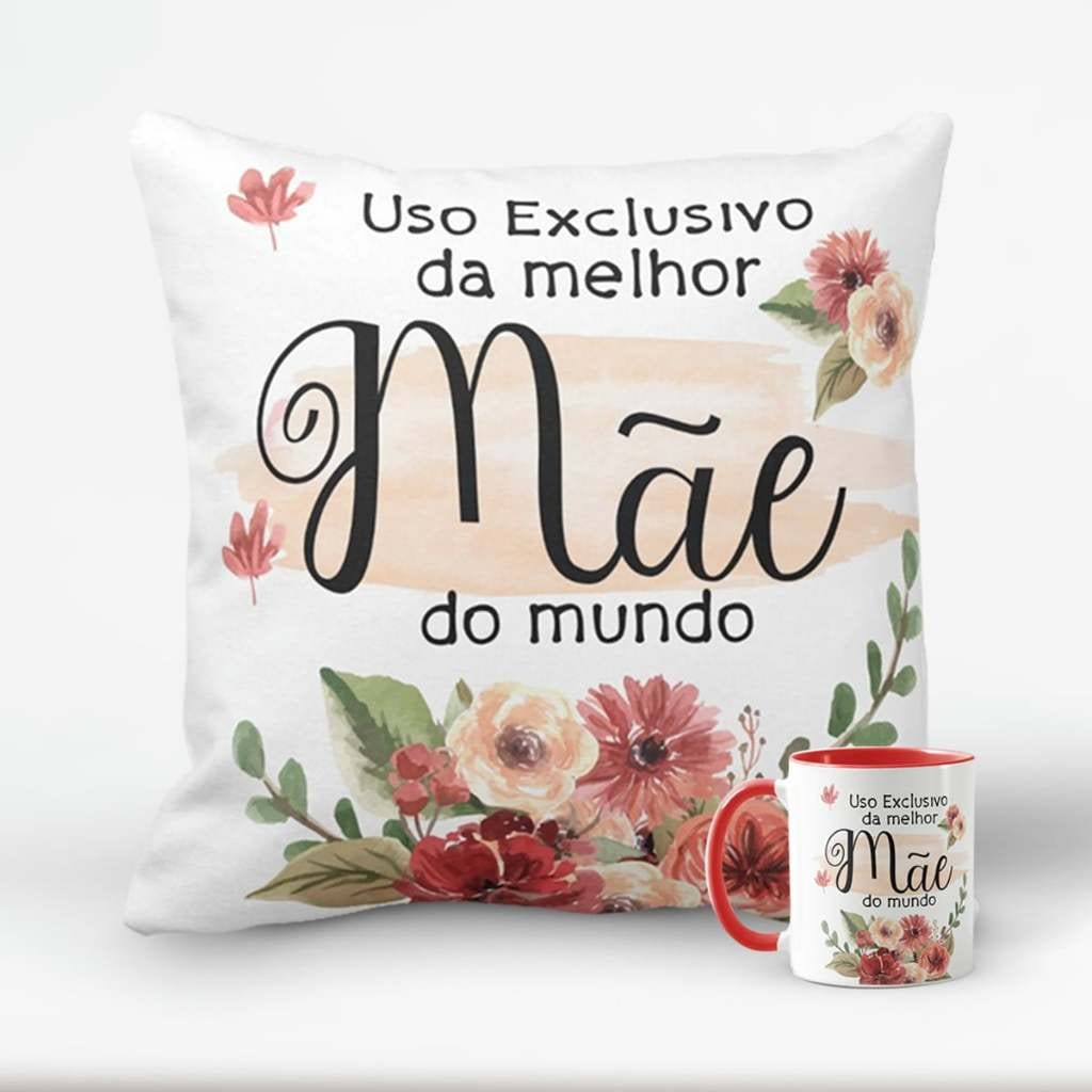 Kit Mãe Presente com Foto Almofada e Caneca - Dia das Mães