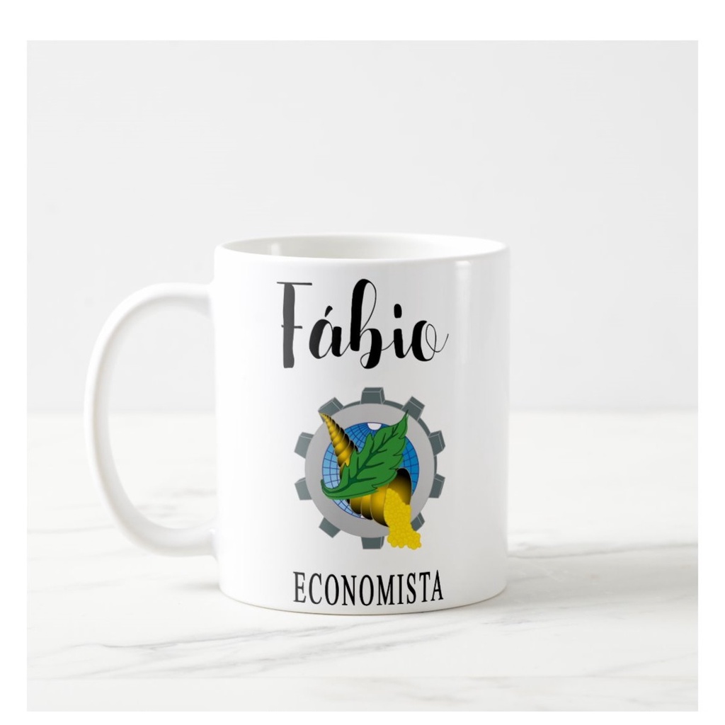 Caneca Ciências Econômicas Economista Personalizada Nome - Profissões (Economista com nome)