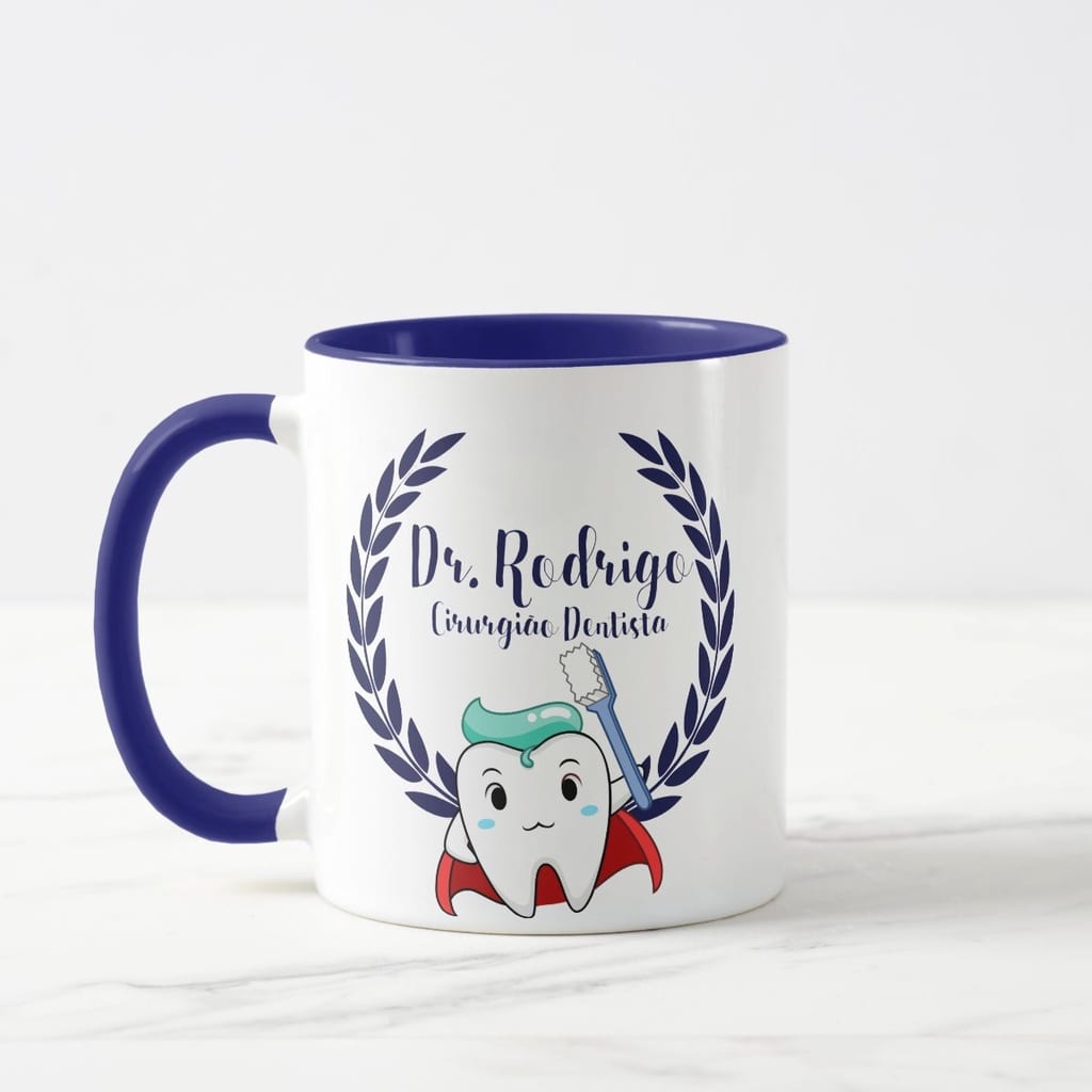 Caneca Personalizada Presente Divertido Cirugião Dentista - Profissões (Dentista)