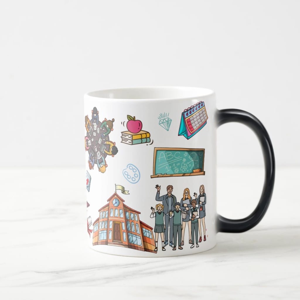 Caneca Mágica Divertida Presente para Diretora Escolar