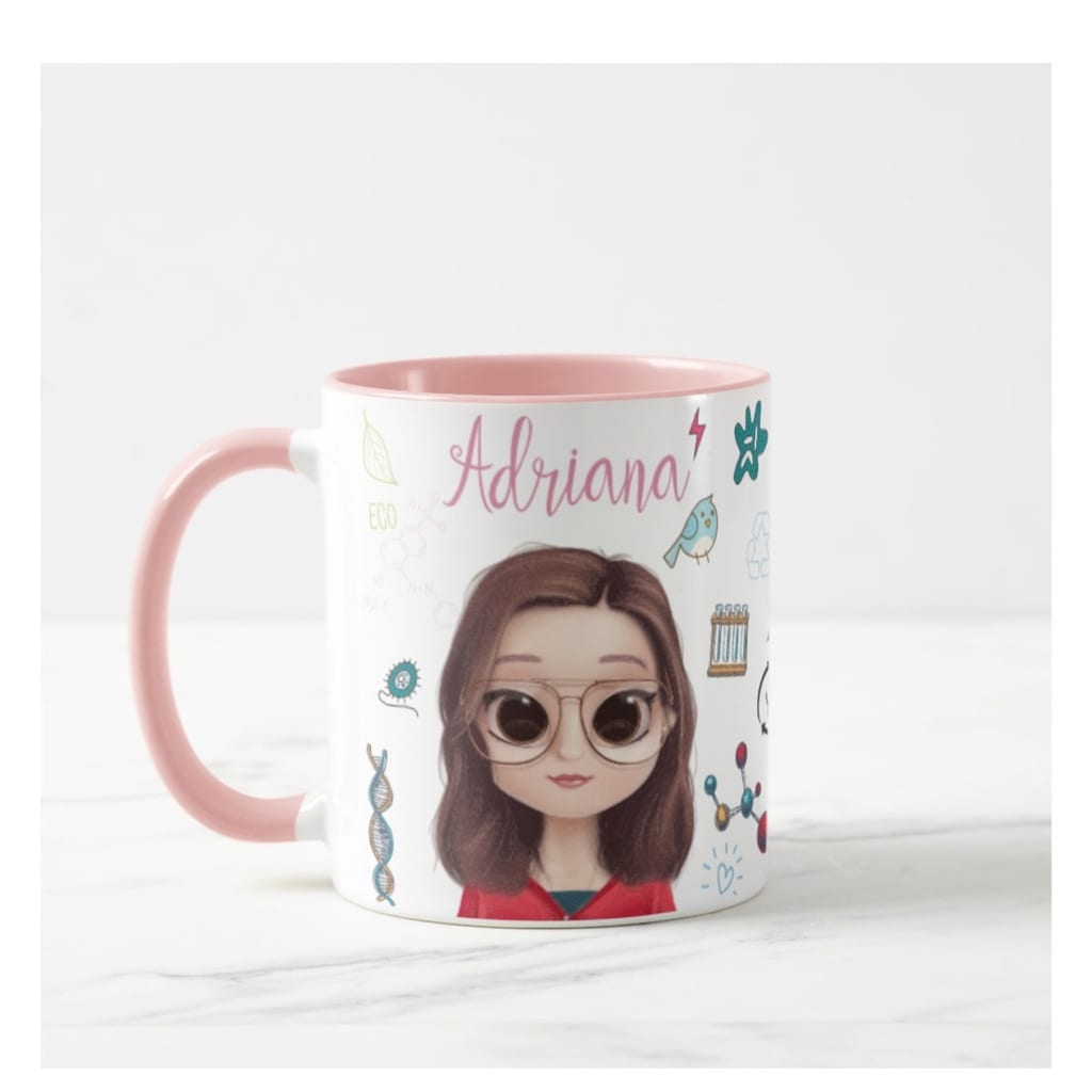 Caneca Personalizada Biologia Presente Criativo Bióloga - Profissões (Biólogo(a))