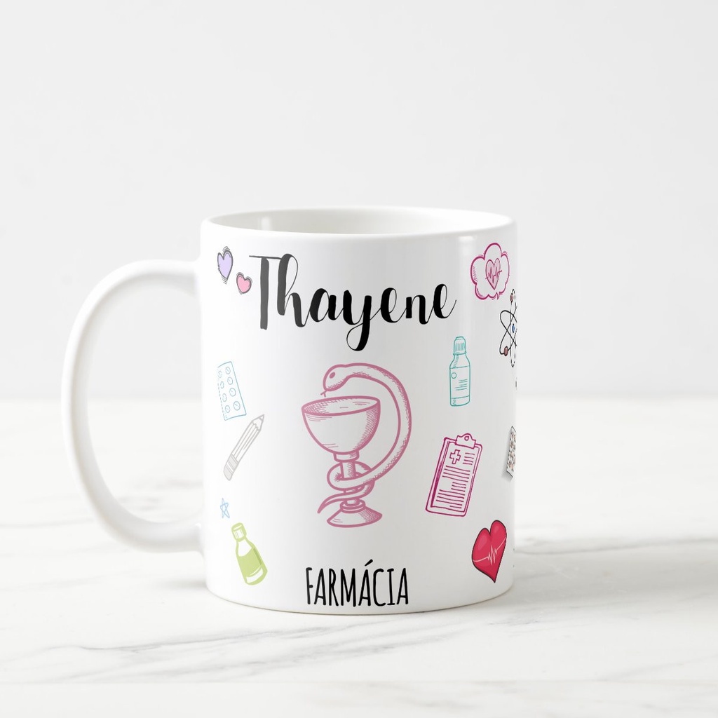 Caneca Personalizada Farmácia Profissão Farmacêutica