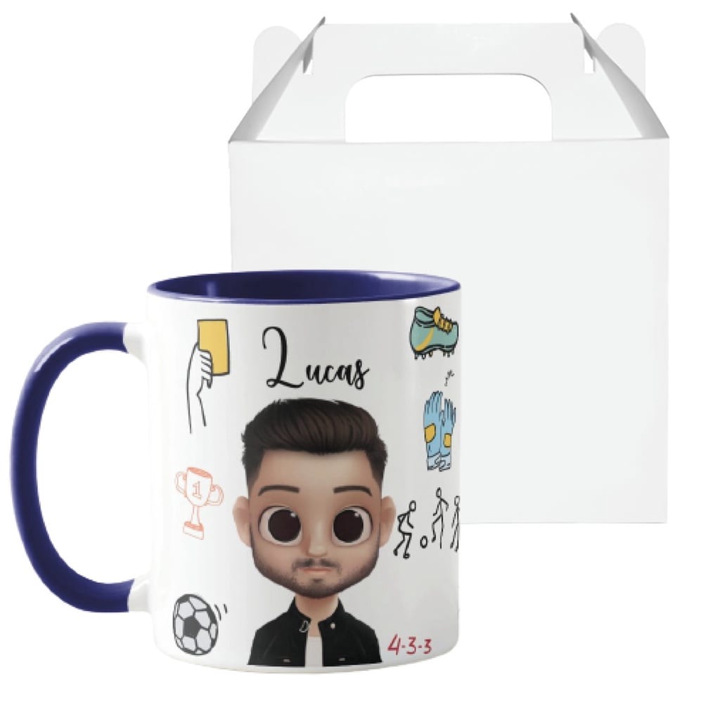Caneca Presente Personalizado com Avatar Esporte Futebol - Profissões (Futebol)
