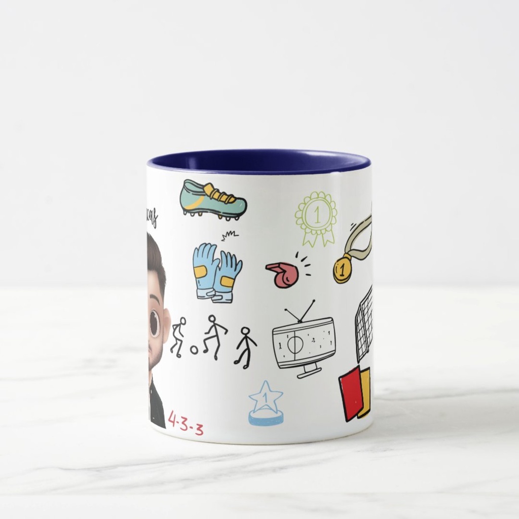 Caneca Presente Personalizado com Avatar Esporte Futebol