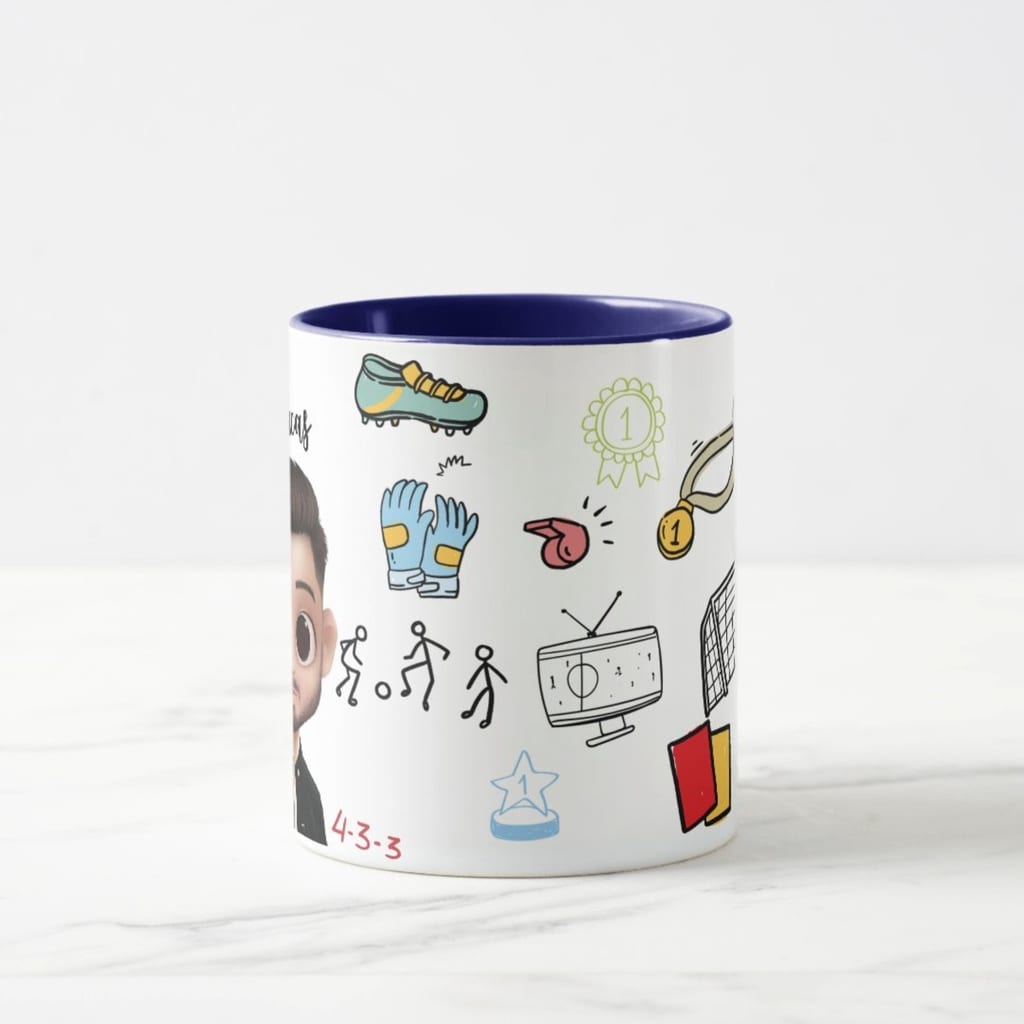 Caneca Presente Personalizado com Avatar Esporte Futebol