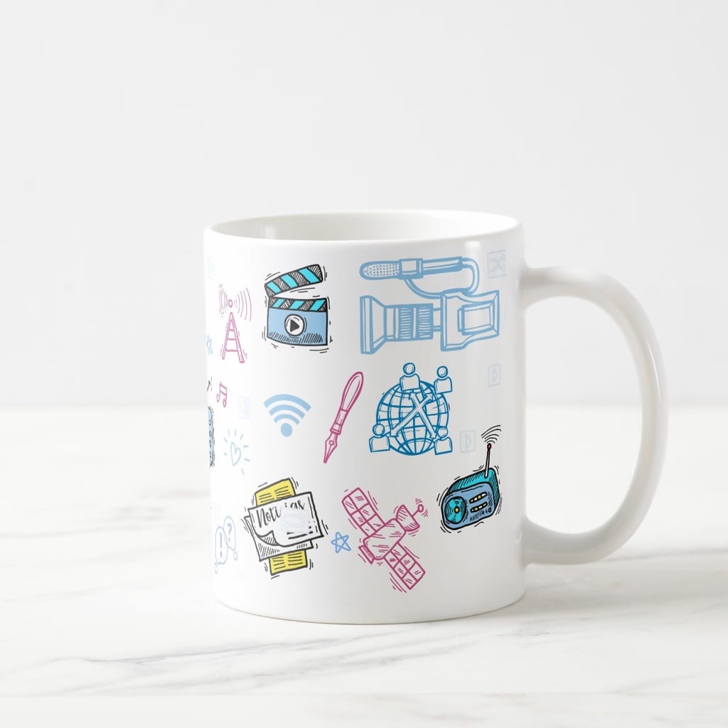Caneca Jornalismo Jornalista Presente Criativo com Nome