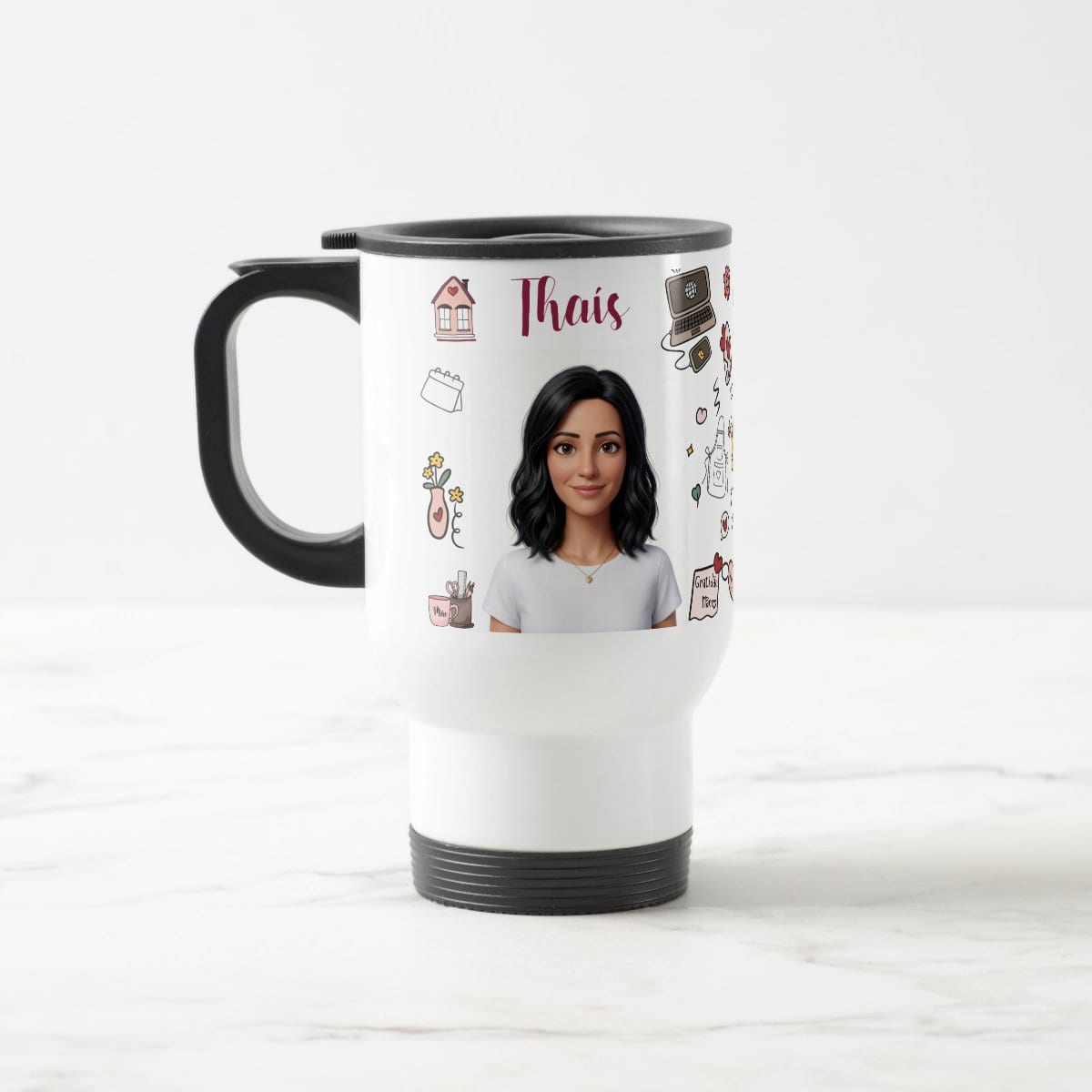 Caneca Mãe Presente Criativo com Avatar - Térmico