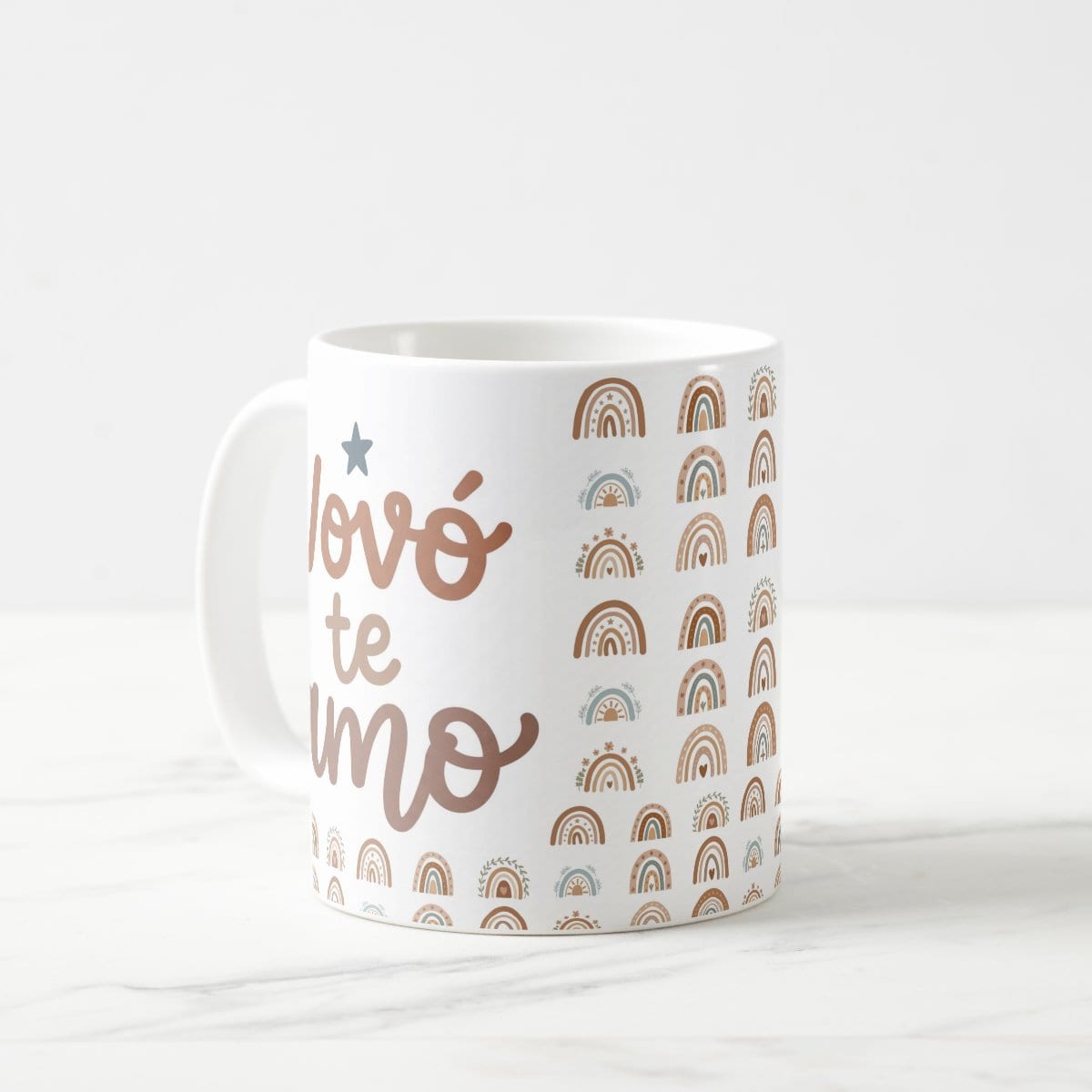 Caneca Vovó Te Amo Presente Dia Das Avós Boho Pronta Entrega