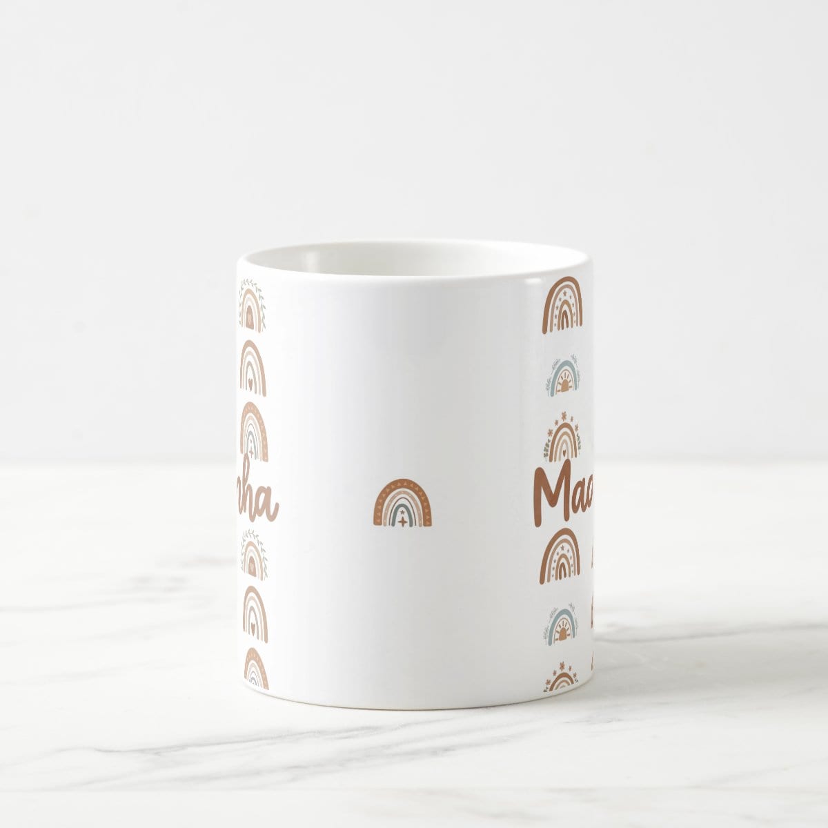 Caneca Madrinha Boho Presente Pronta Entrega Família Branca