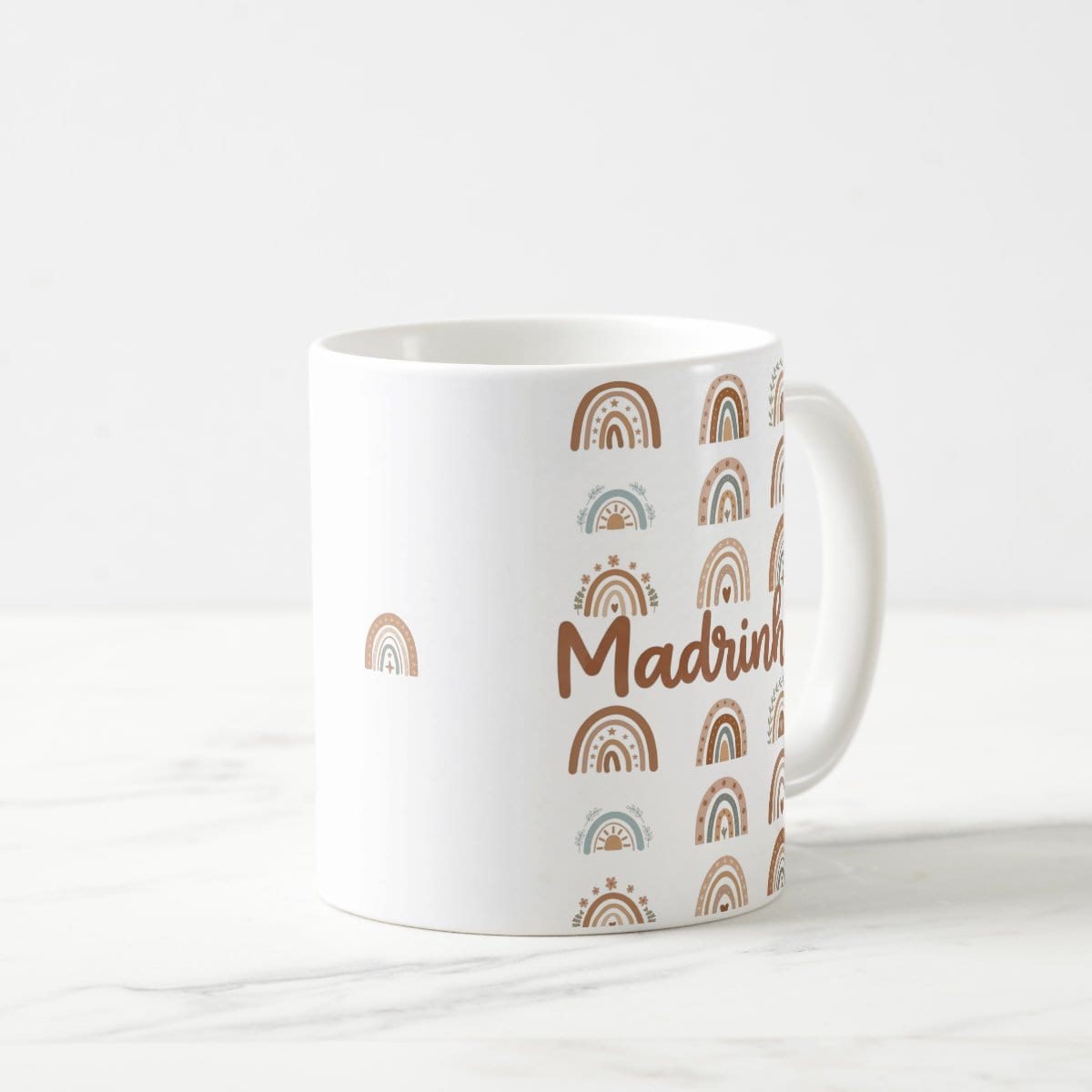 Caneca Madrinha Boho Presente Pronta Entrega Família Branca