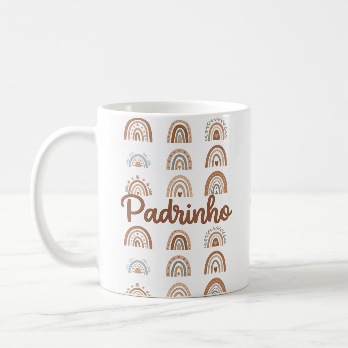 Caneca Padrinho Boho Pronta Entrega Família Presente