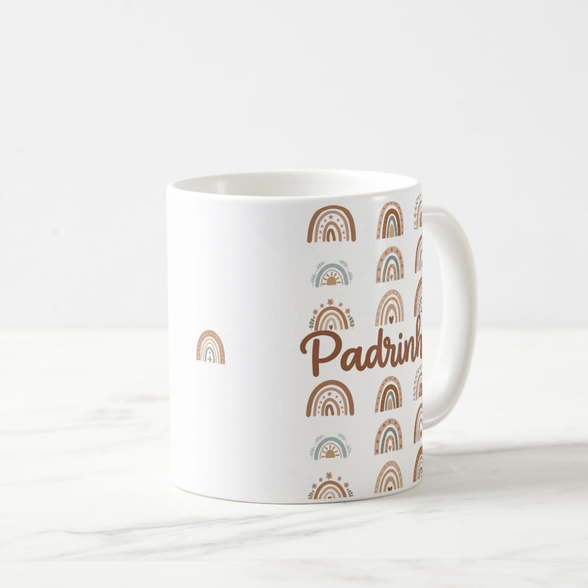 Caneca Padrinho Boho Pronta Entrega Família Presente