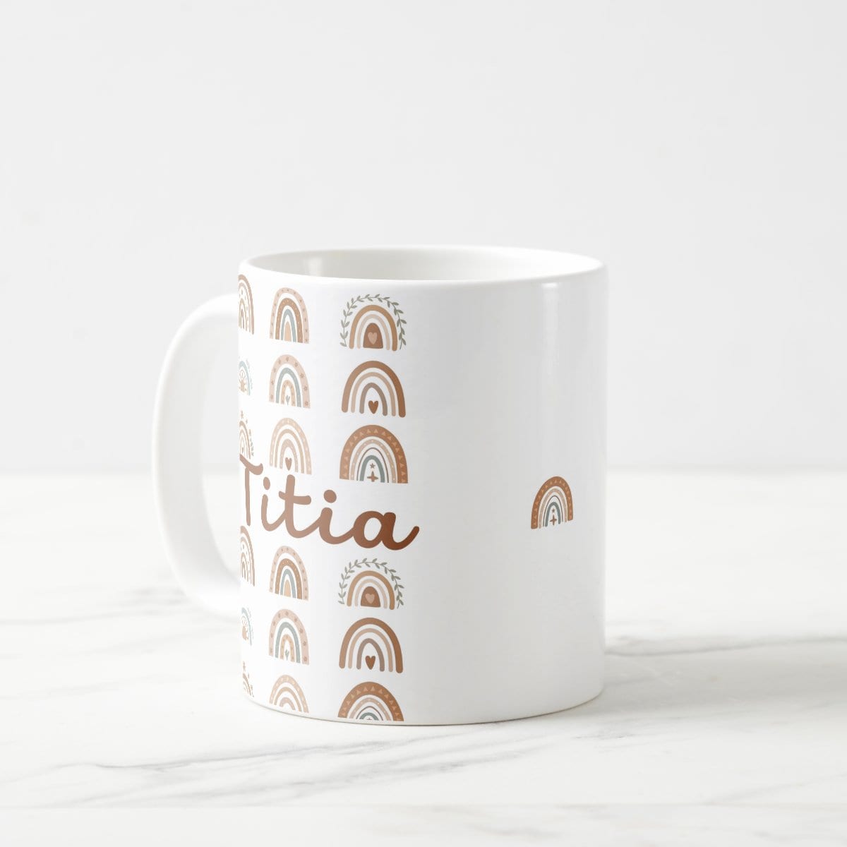 Caneca Tia Presente Família Boho Cerâmica Pronta Entrega Dia das Mães