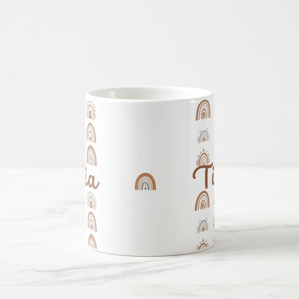Caneca Tia Presente Família Boho Cerâmica Pronta Entrega Dia das Mães