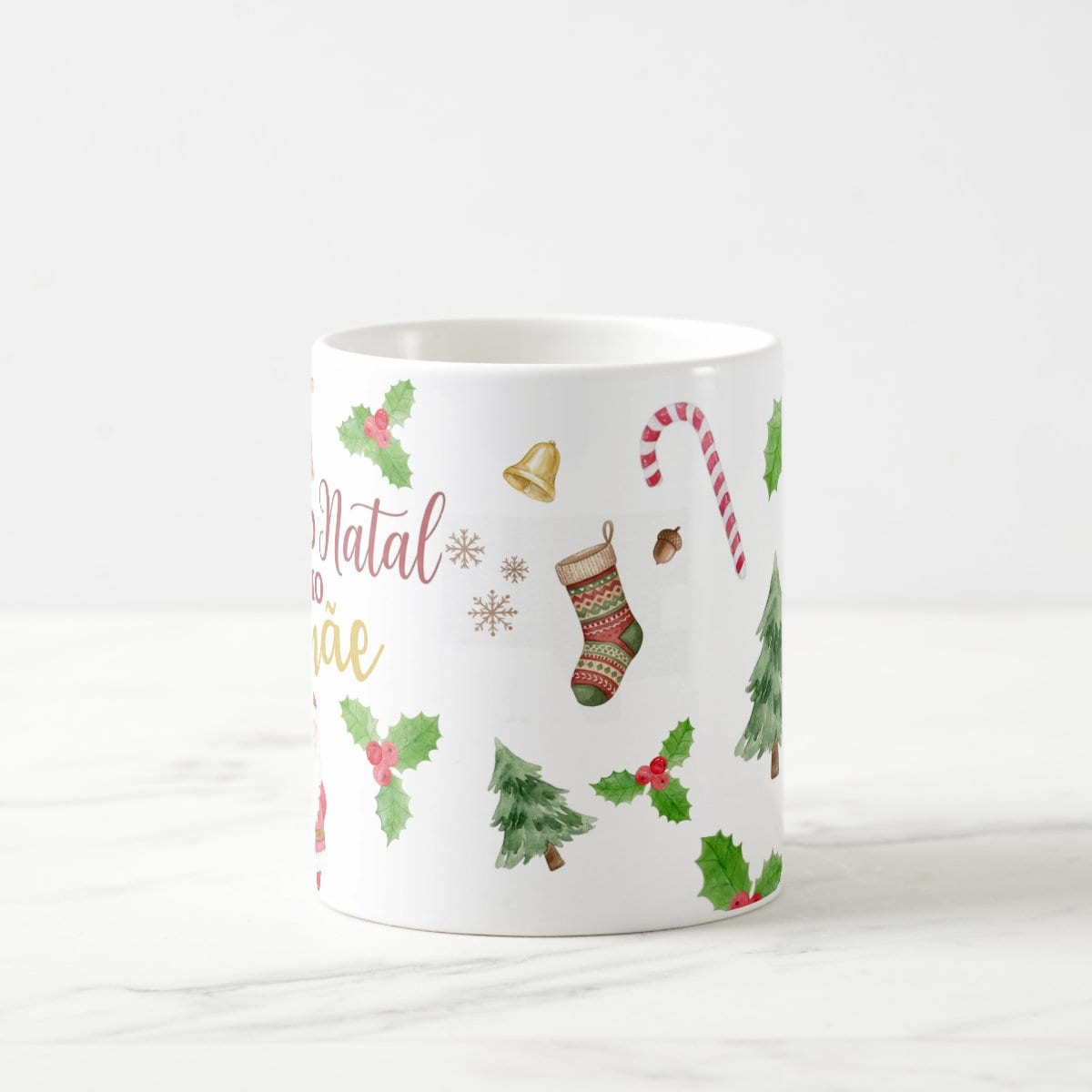 Caneca Pronta Entrega Mãe Primeiro Natal Presente Família Natalina 🎁