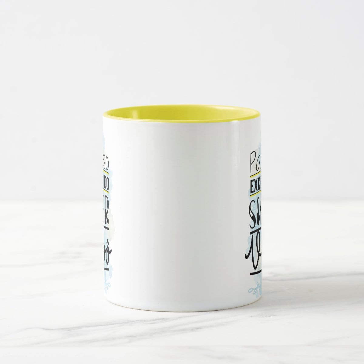 Caneca Avô Amarela Pronta Entrega Presente Família Uso Exclusivo