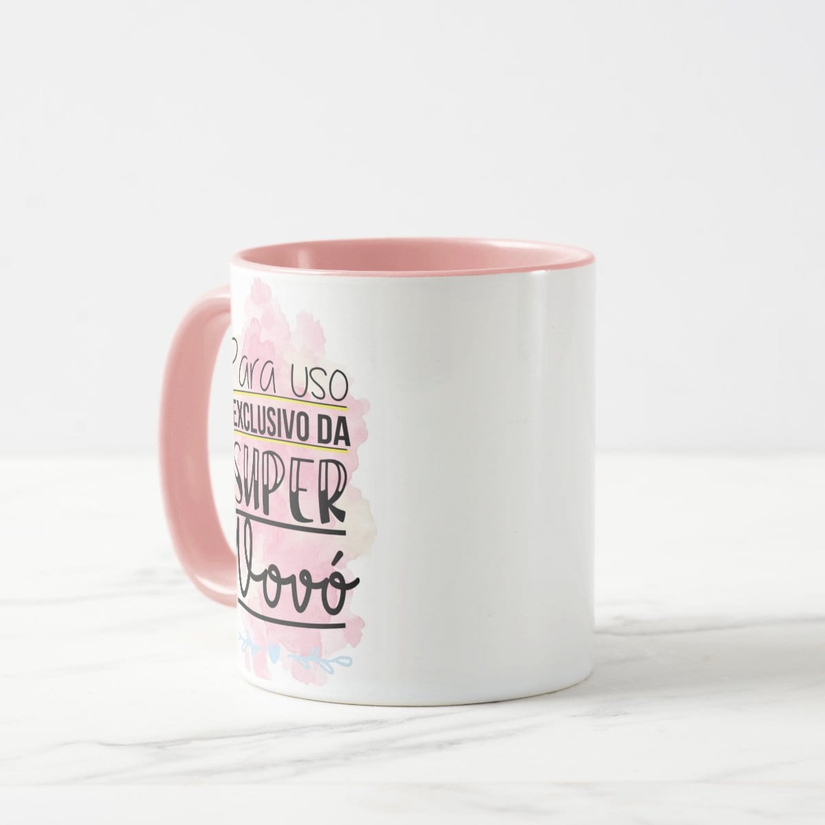 Caneca Rosa Super Avó Pronta Entrega Presente Dia das Mães Família
