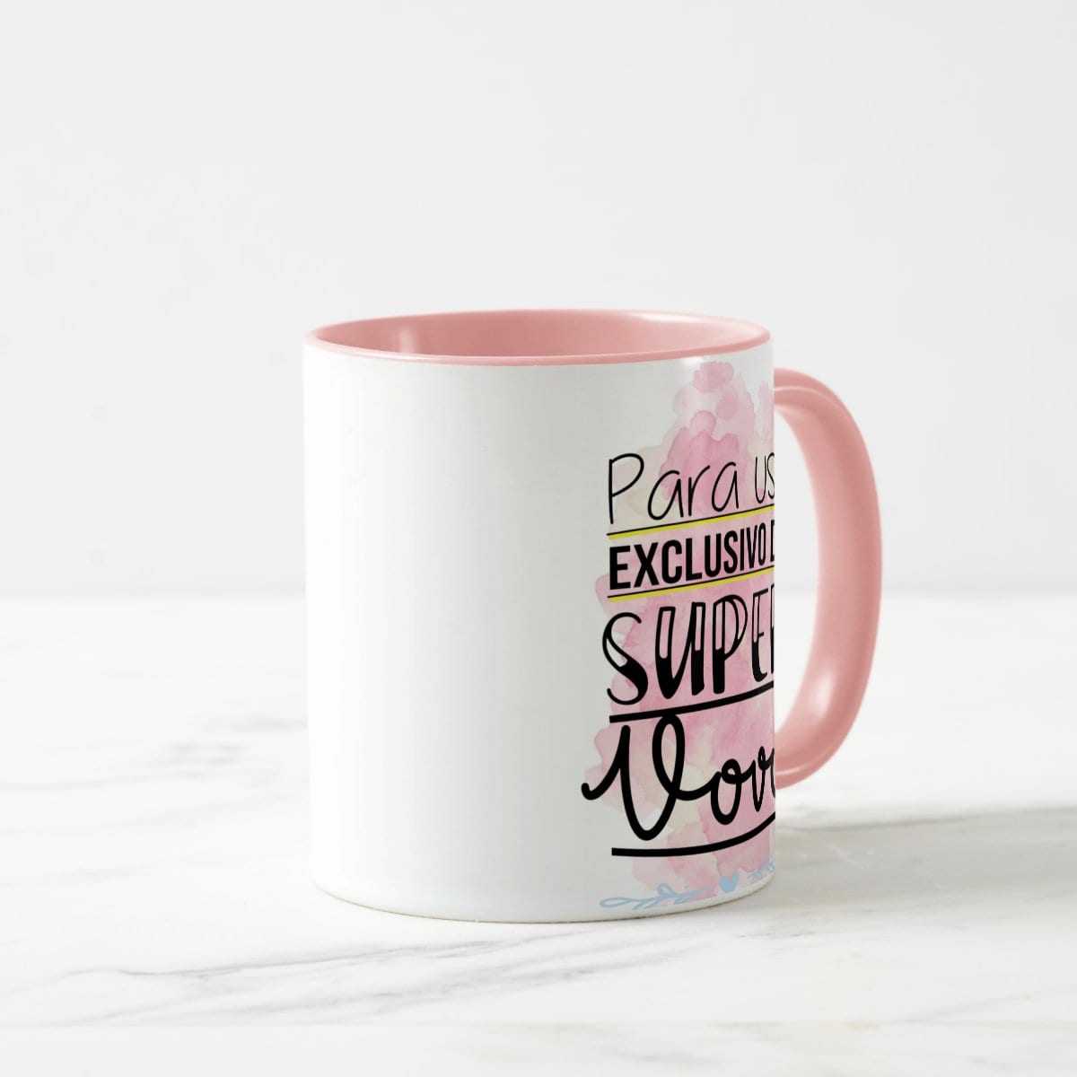 Caneca Rosa Super Avó Pronta Entrega Presente Dia das Mães Família