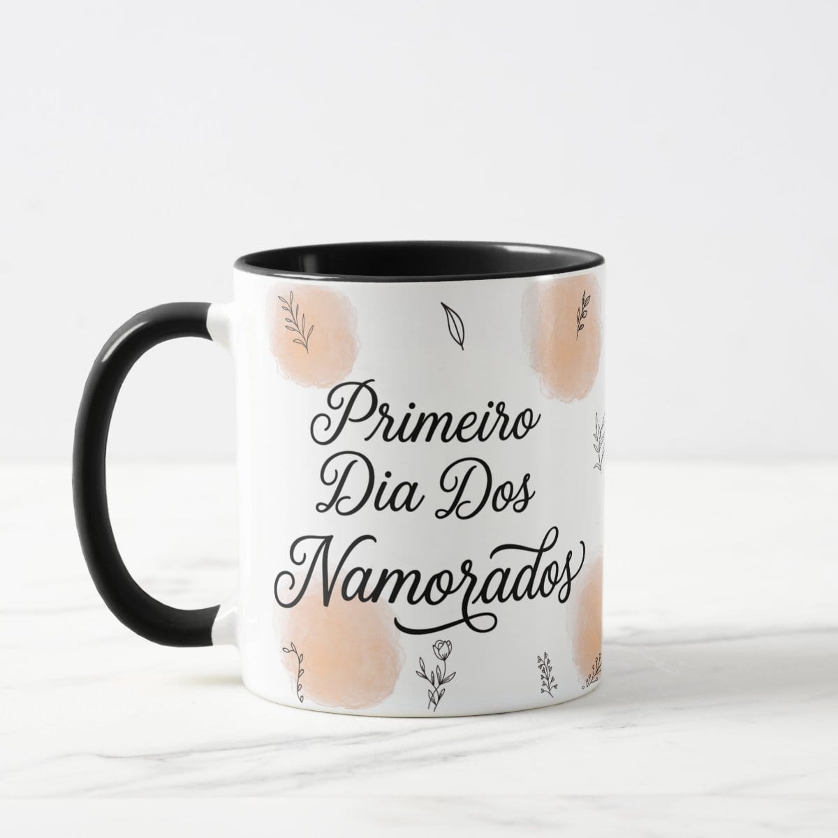 Caneca Primeiro Dia dos Namorados - Preta
