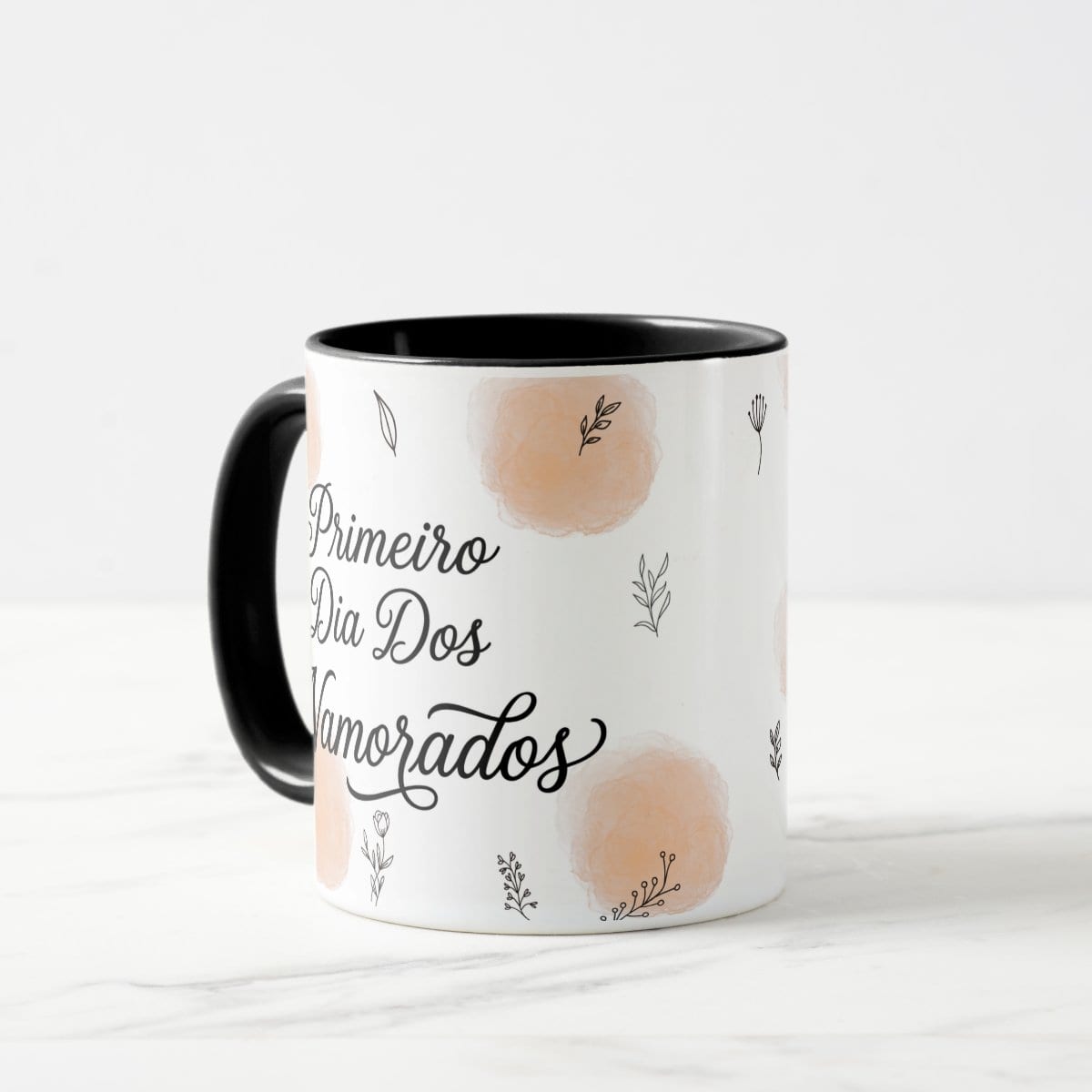 Caneca Primeiro Dia dos Namorados - Preta