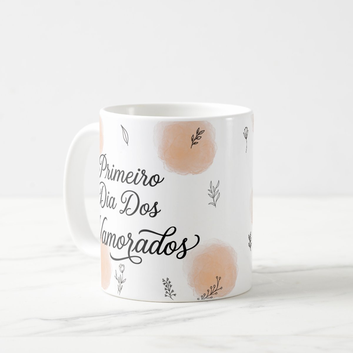 Caneca Primeiro Dia dos Namorados - Branca
