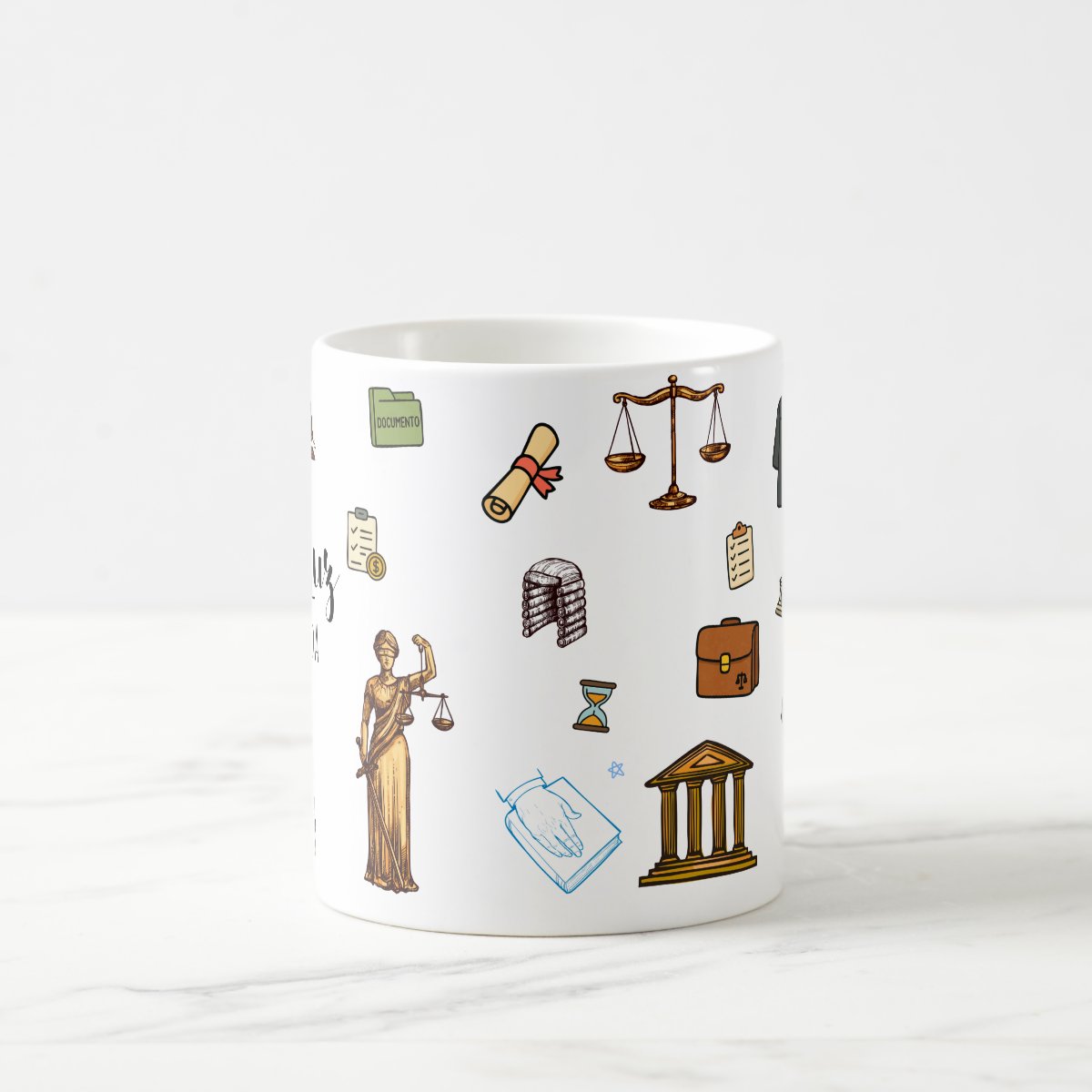 Caneca Direito com Nome Personalizada - Branca