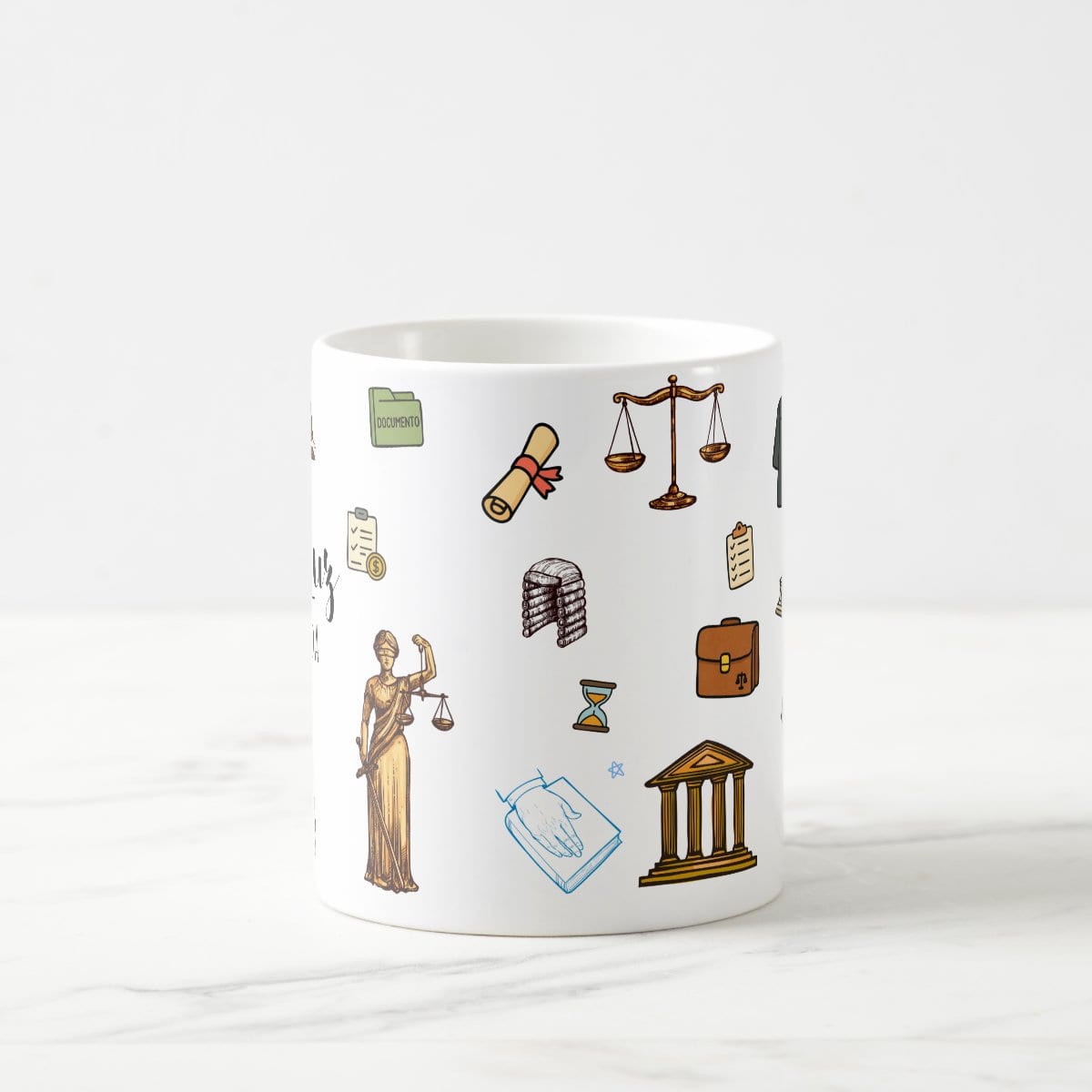Caneca Direito com Nome Personalizada - Branca