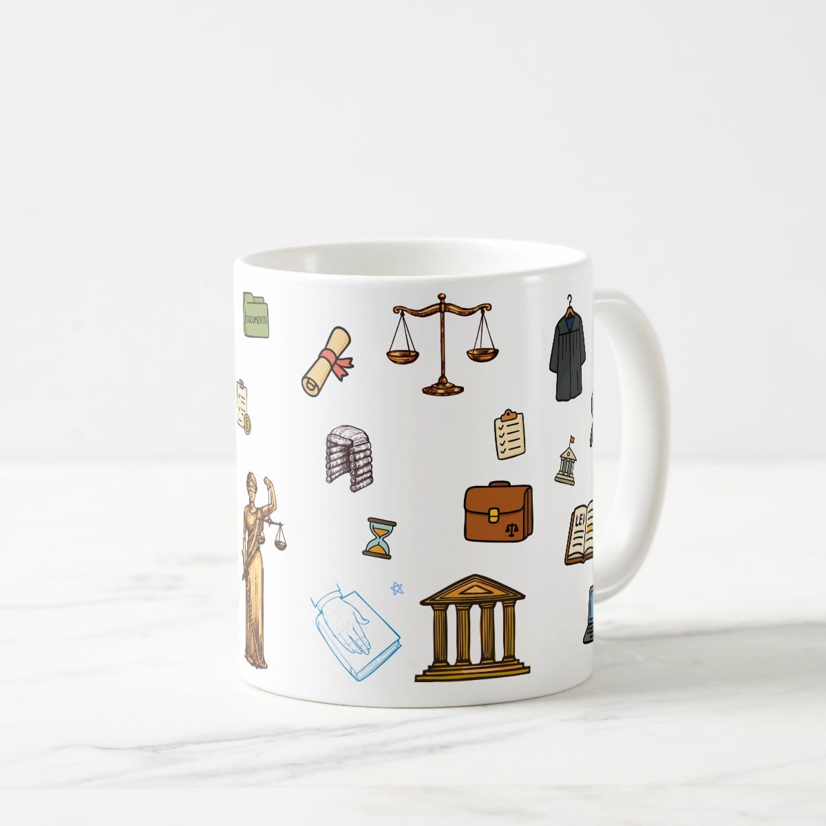 Caneca Direito com Nome Personalizada - Branca