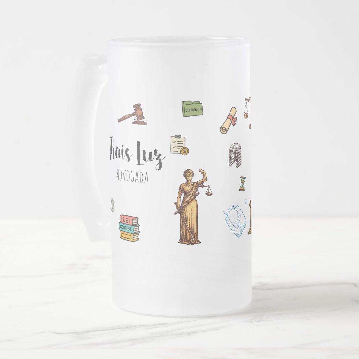 Caneca Direito com Nome Personalizada - Chopp