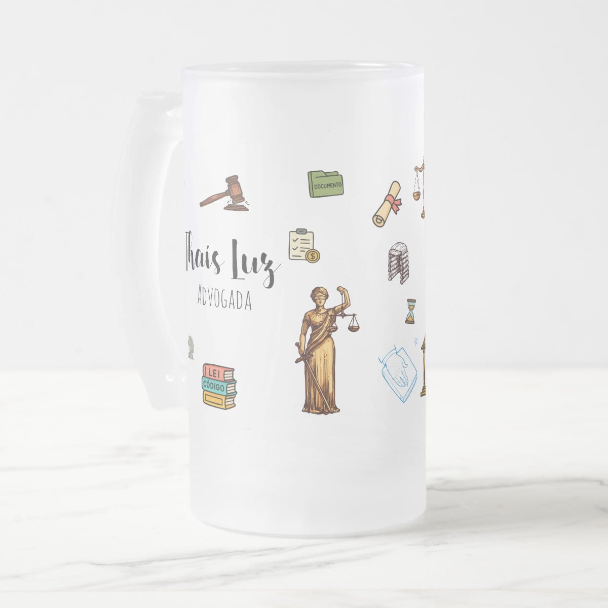 Caneca Direito com Nome Personalizada - Chopp