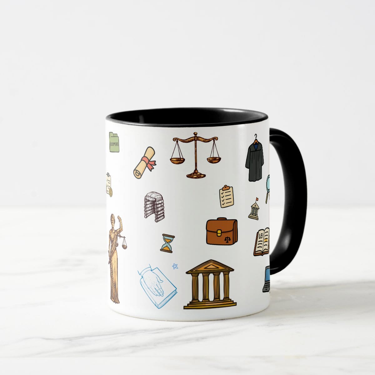 Caneca Direito com Nome Personalizada - Preta