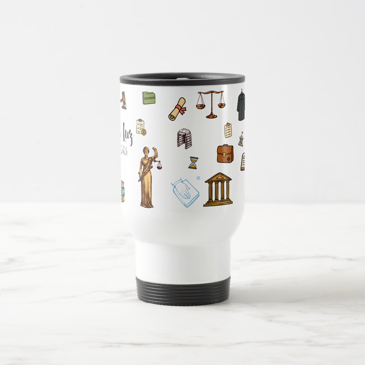 Caneca Direito com Nome Personalizada - Térmico