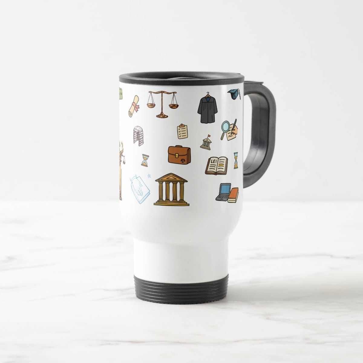 Caneca Direito com Nome Personalizada - Térmico