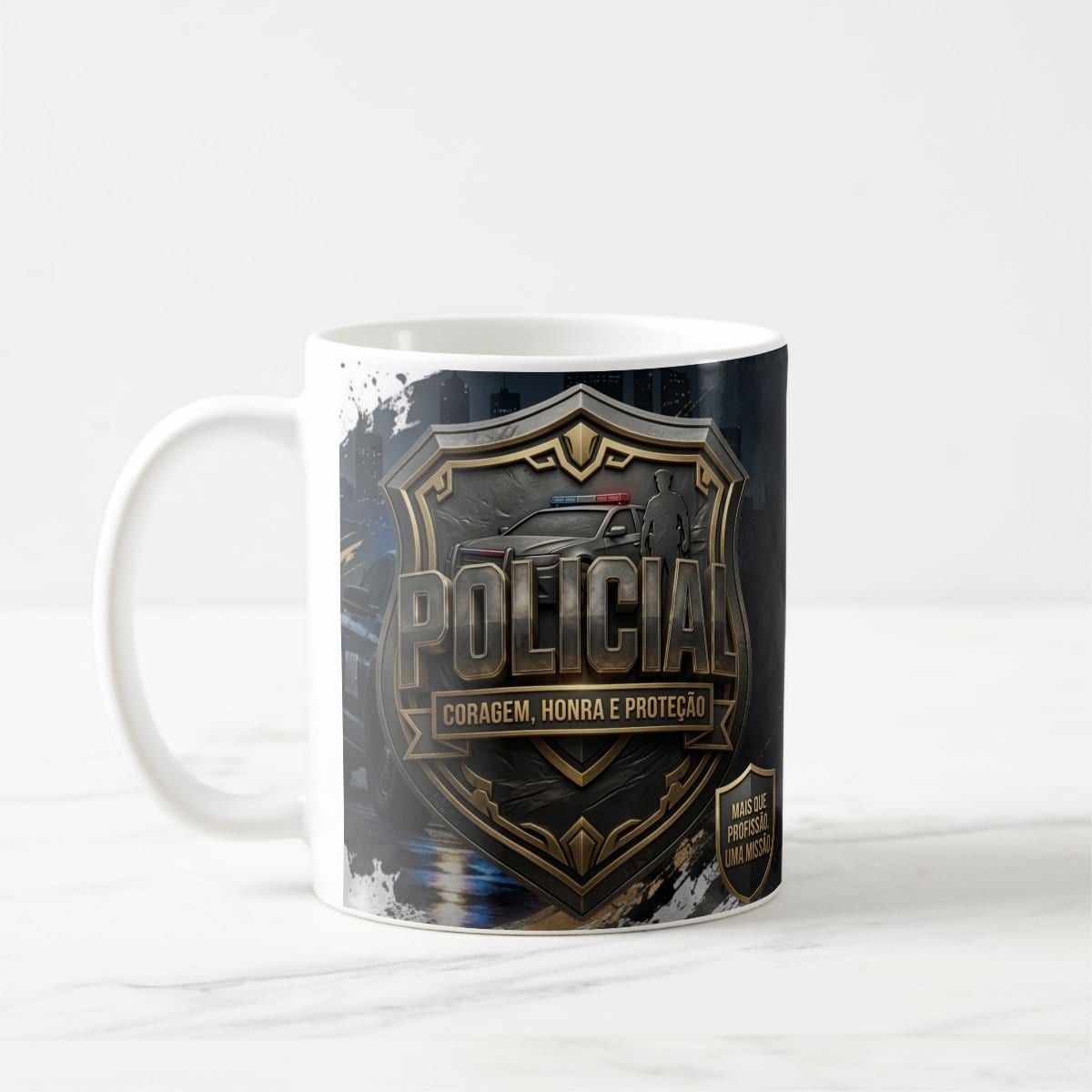 Caneca Policial Profissões Pronta Entrega Presente Policia Civil Militar