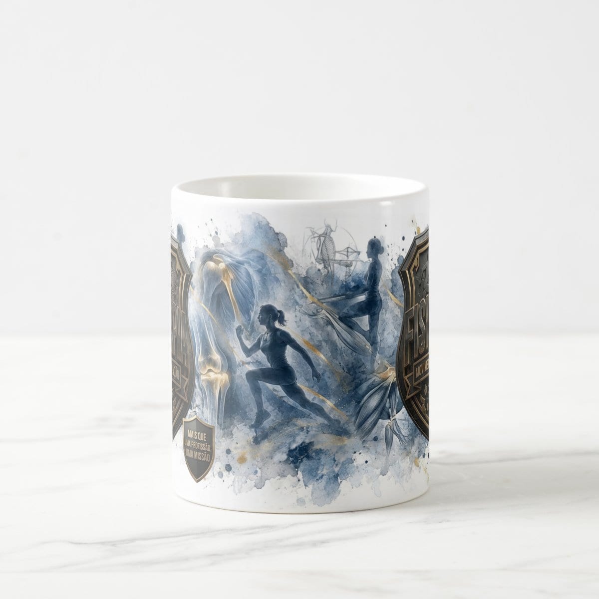 Caneca Fisioterapia Branca Presente Fisioterapeuta Profissão Pronta Entrega
