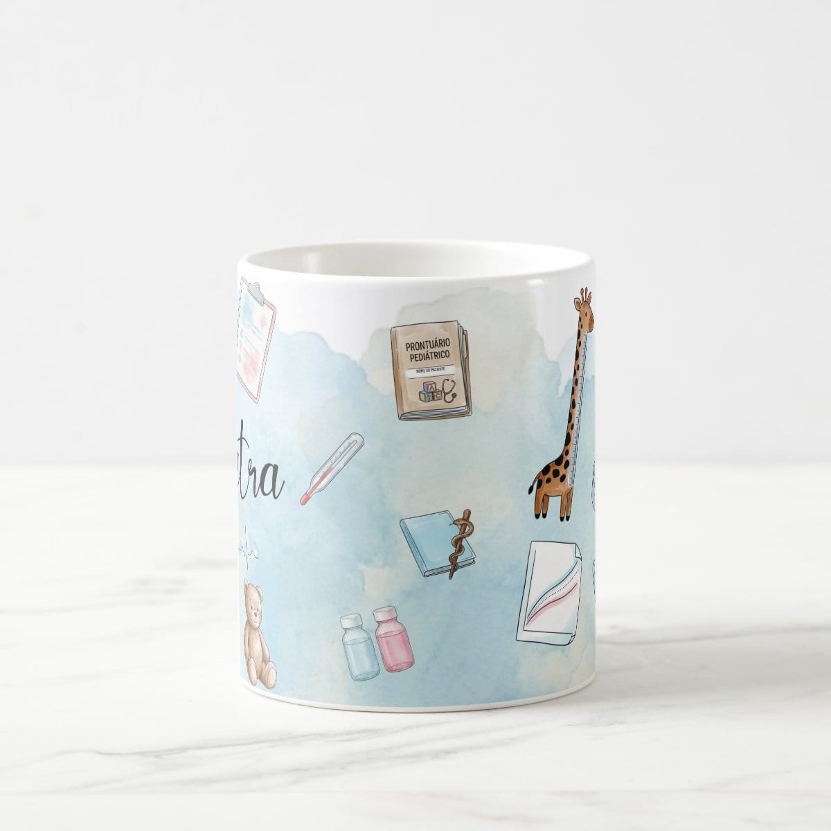 Caneca Medicina Pediatra Pronta Entrega Presente Médico Profissões